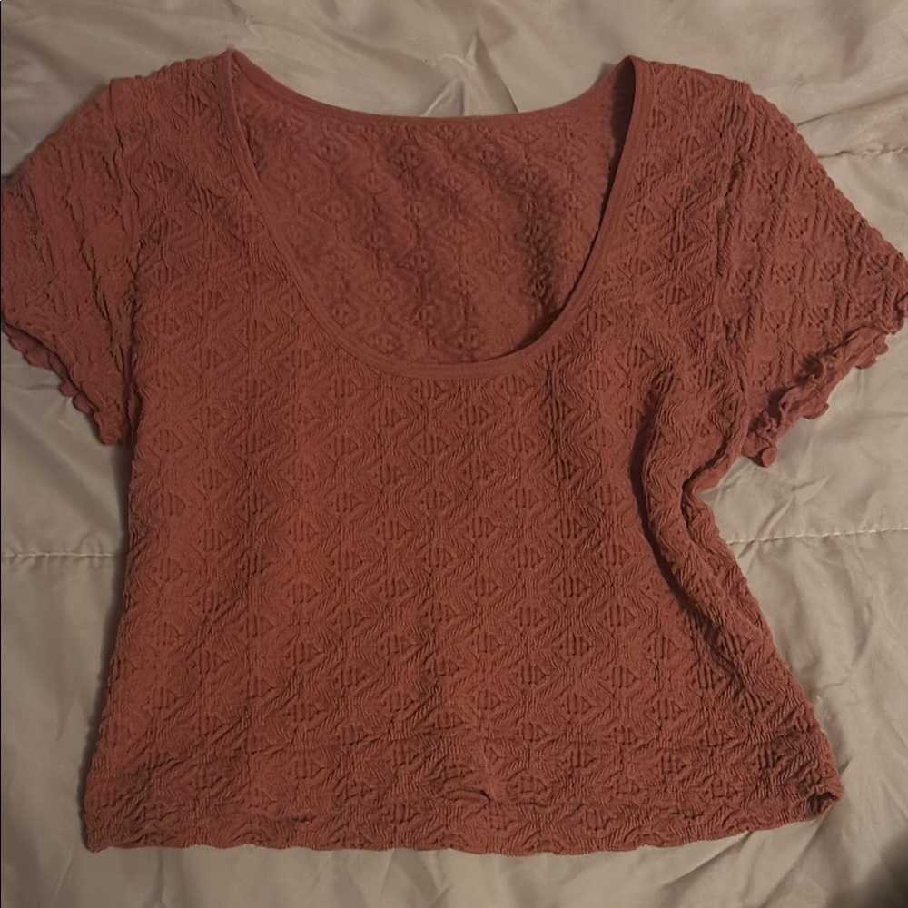 Women's Textured Rust Top